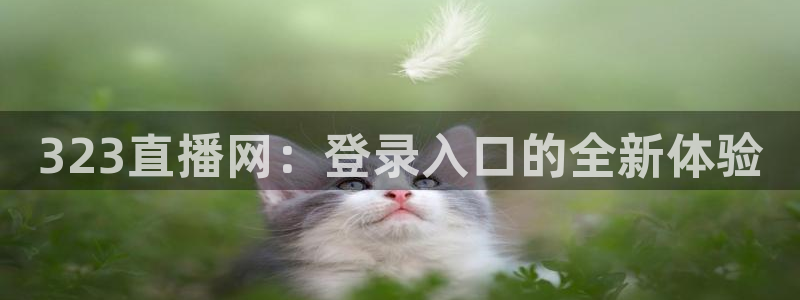 323直播网：登录入口的全新体验